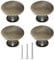 ShipeeKin 4X Oil Rubbed Cabinet Knobs Bronze Dresser Drawer Knob Vintage Kitchen Door Knob Antique Pull Handle 30mm for Closet Chest Bathroom Furniture Hardware
