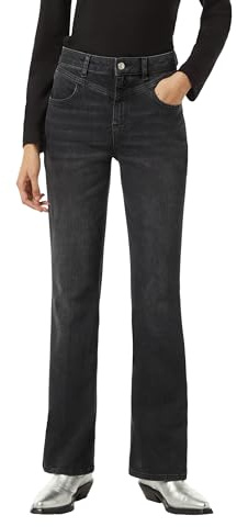 Comma Jeans mit Flared Leg und Schmuck-Detail