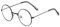 TECH-LINE-DIRECT FASHION ACCESSORIES Round Metal Eyeglasses Unisex Retro Clear Lens Glasses/Frames Ultra Light for Kid/Children/Teens (Black Frame + Clear Lens)