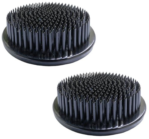 Generisch Blumenigel 2 Stück Blumenhalter Rund Ikebana Kenzan Flower Arrangement Tool Blumenigel Flower Frog für Blumenarrangements, Kunst, Heimbüro-Dekoration Schwarz 7cm