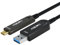 GeoHN.G Câble USB A vers USB C à Fibre Optique 15M, USB 3.2 10Gbps Câble USB Optique Actif Longue Distance pour VR/AR, Quest2, Webcam, Appareil Photo, Mini PC et Plus