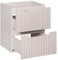 Lomadox Mobile da bagno 50 cm cashmere beige scanalato armadio frontale lavabo 2 cassetti estraibili (larghezza x altezza x profondità) ca. 50/57/39 cm