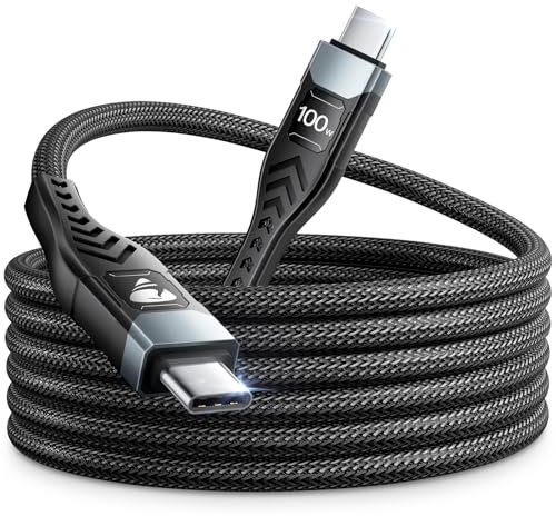 USB C to USB C Cable Fast Charging 100W 2M USB Type C to Type C Charger Fast Charge Lead Usbc to Usbc Data Cable for iPhone 16 15 Pro Max Plus MacBook iPad Pro/Air Samsung Galaxy S23/S22/S21