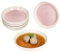 MamboCat Lot de 6 assiettes creuses Reactive Glaze Paris - 400 ml - Crème et rose - Assiettes en faïence pour 6 personnes - Assiettes creuses pour salade, pâtes, céréales, etc.