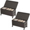 ACESOME 2 Pack Under Bed Storage with Wheels Lid, 22.4 x 11.4 x 12.6inch Large Underbed Storage on Wheels, Metal Frame Underbed Containers for Clothes Shoes Toys Blankets (Black)