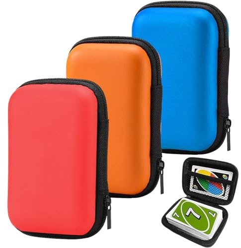 Auiremrti 3 Stück Spielkarten Box,für Spielkarten Kartenspiele,Robuste UNO Wasserdicht Spielkarten Etui Staub Spielkarten Aufbewahrung Für Skipbo,UNO Kartenspiel