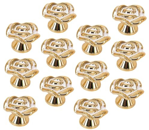 NUOBESTY 15 Stück Teiliges Roseneisen Schubladenknöpfe Elegante Möbelgriffe für Schränke Kleiderschränke und Kommoden für Renovierung und Austausch von Türgriffen Roségold