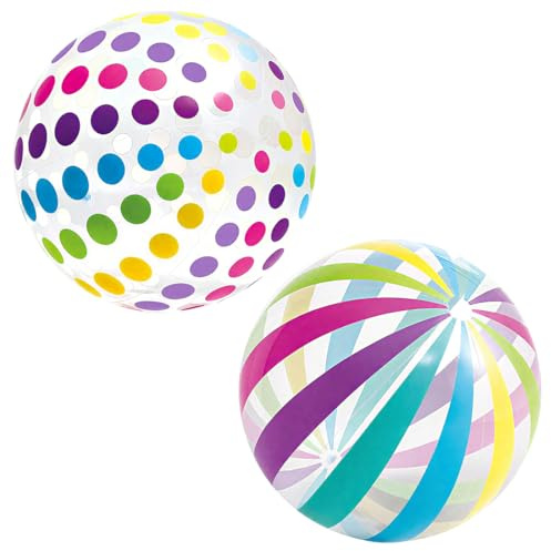 GNHG 2 Pezzi Palloni gonfiabili giganti, gonfiabili per bambini da esterno giochi da spiaggia, pallone da spiaggia, palla gonfiabile spiaggia per beach party feste all'aperto