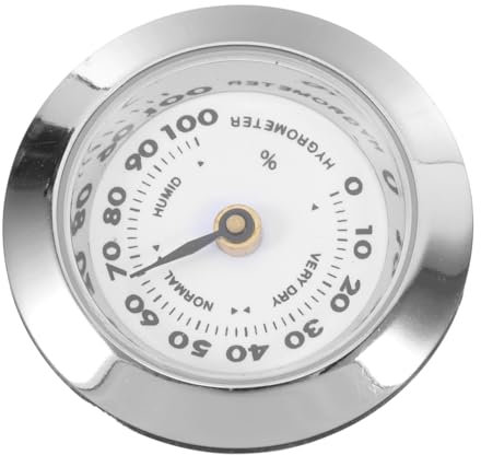 SHINEOFI Mechanical Hygrometer Round Humidor Hygrometer for Box and Violin Cases Compact and Durable Humidity Gauge for Optimal Indoor Levels