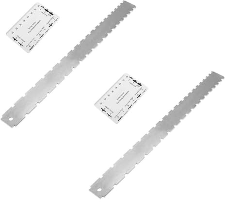 Osmond 2 Sets of Guitar Accessories Measuring Saw Ruler Piano Neck Ruler Guitar Measuring Ruler Find A Flat Ruler 2 in 1