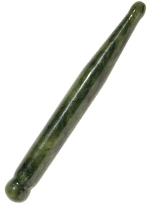 Jade Akupressur Stift Massagegerät für Muskeln, 1 Stück Grün | 100% Natürlicher Jade, Polierte Oberfläche, Rundes Ende, für Triggerpunkte nach Training und Langen Spaziergängen