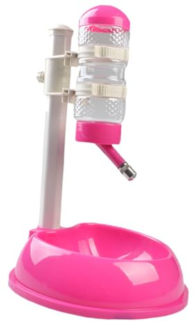 CLISPEED Automatic Height Pet Water Dispenser with Transparent Bottle and Roller Ball Nozzle for Clean Hydration Practical Feeder for Dogs and Animals