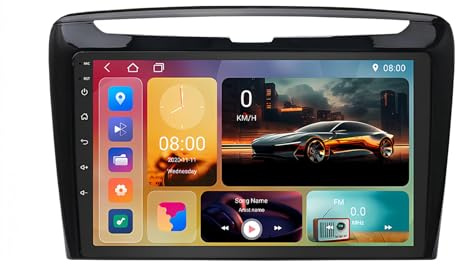Android 15 Autoradio 2 Din per Lancia Ypsilon 2012-2020 9 Pollici Touch Screen Autoradio con Comandi al volante CarPlay senza fili Telecamera Posteriore Navigazione GPS Bluetooth(A1 1G+32G)
