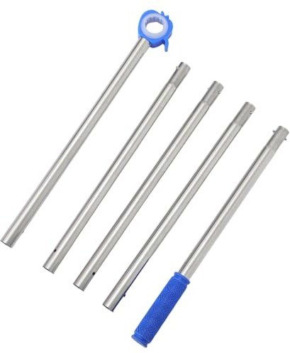Ausziehbare mit Apfelhaken Fensteröffnungsstange 188cm für Dachfenster | Metall und Kunststoff, Sicherer Griff, Blau, für Schule und Büro, Tragbar und Leicht