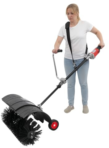 Loobiiny 2-In-1 Kehr- Und BlasgeräT 1600 W Handkehrmaschine Mit GebläSefunktion Kehrmaschine Mit 55 cm Breite BüRste Elektrischer Motorbesen Ganzjahres-Einsatz FüR Laub Schnee