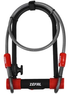 Zefal 268090 - anti-diebstahl-bügelschloss aus stahl + kabel 10 mm - 120 cm