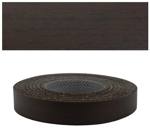 Mprofi MT® - Chant Melamine | 22mm X 20m | Bande de Chant Chêne Noir | Epaisseur 0,50mm | Facile à Appliquer | Pour Étagères, Meubles & Panneaux | Chant Thermocollant Durable