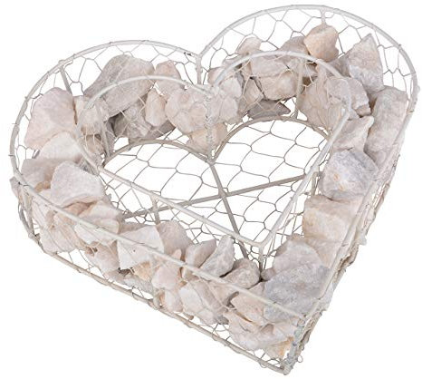 UNUS Décoration funéraire en forme de cœur - Gabion - En métal