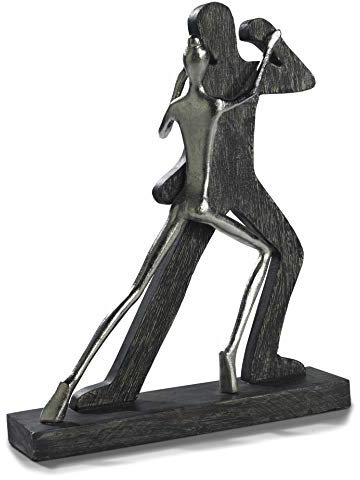 Moritz Skulptur Tanzpaar tanzend 38 cm schwarz – Mangoholz Deko Figur