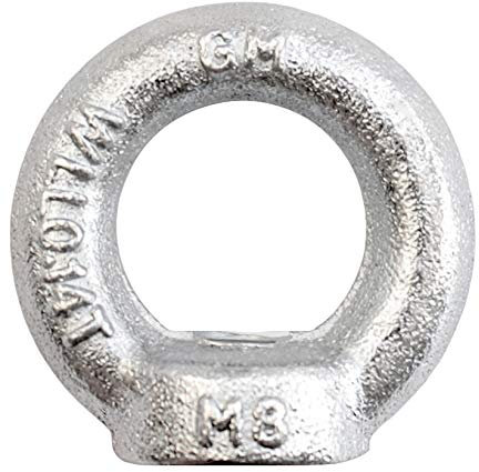 KeyMet GmbH - 2 Dadi ad Anello M8 DIN 582 C15, zincati