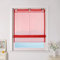 ESLIR Raffrollo ohne Bohren Raffgardinen mit U-Haken Ösenrollo Voile Gardinen Transparent Vorhänge Modern 1 Stück Rot BxH 80x130cm 1 Stück