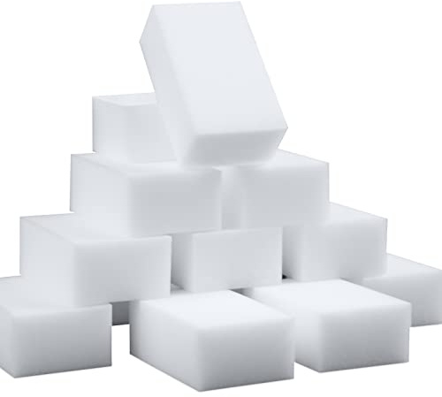 100 Pack Magic Sponge Eraser Extra Thick and Long Lasting Melamine Cleaning Sponges in Bulk - Multi Surface Power Scrubber Foam Cleaning Pads - Bathtub, Floor, Baseboard, Bathroom, Wall Cleaner