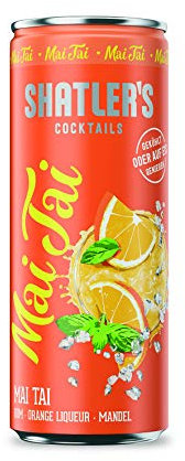 Shatler's Cocktails | Mai Tai | Klassischer Tiki-Drink | Rum, Orange Liqueur und Mandel | 12 x 250ML | 10,1%