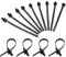 Biqing 30PCS Cable Ties Black,Thread Tie Clip Releasable Nylon Tie Wrap Cable Fastening Clips Self-Locking Plastic Zip Tie Fasten Reusable for Home/Office/Garden