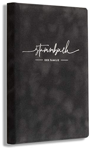 Stammbuch Grise Grau Trauung Samt Hochzeit mit Einleger Stammbuch der Familie