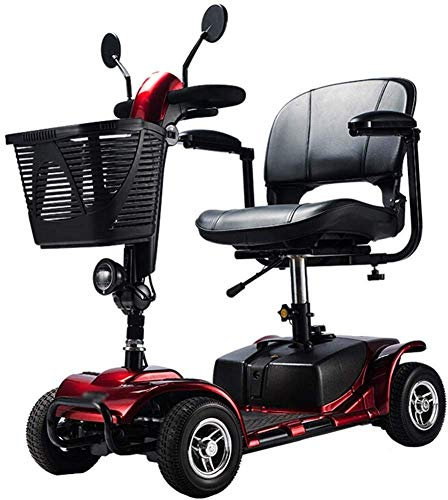llstuhl Leichte elektrische Räder Elektroroller für Erwachsene Power Mobility Scooter Heavy Duty Senioren Reiseroller, klappbar, zu öffnender Handlauf, 43 cm breiter Sitz, 40 kg mit Lithium-Batterie