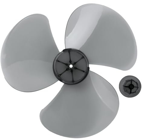 Yeahdor Universal Lüfterflügel Kunststoff Lüfterblätter 5 Blätter Blätter Ersatzteile für Deckenventilator/Tisch Fans Zubehör Transparent/Elfenbein Grau 12 Inch