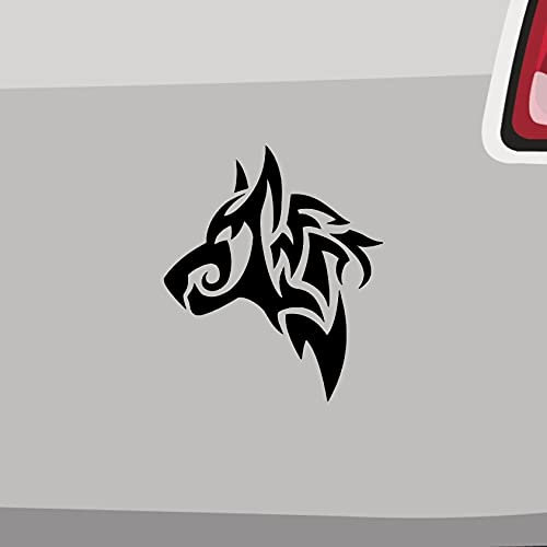 Wolf Aufkleber Tattoo Tribal Werwolf tuning Auto Kleber Sticker Decal JDM FUN in 6 Größen und 21 Farben