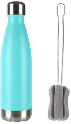 Botellas De Agua Deportivas Botella Acero Inoxidable Taza Termo Termo Biberon Bebe for NiñOs & Adultos Deporte Oficina Yoga Ciclismo Sport Gimnasio Blue,500ml