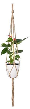 lty Macrame Plant Hanger Holder Indoor Outdoor Hanging Planter Basket Rope Pot Holder Jute Rope House