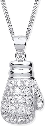 Old English Jewellers Sterling Silver Boxing Glove Pendant/Necklace - Choice of Chain (18)