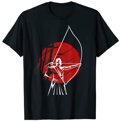 Bogen Japan Bogenschütze Japanischer Bogen Bogenschießen T-Shirt