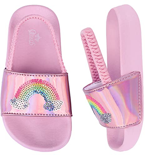 Lanivic Badelatschen Mädchen Badesandalen Jungen Badeschlappen Dusch Badeschuhe Sommer rutschfest Leicht Strand Hausschuhe Kinder Sandalen Gummiband