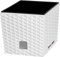 KOTARBAU® Pot De Fleur Carré De 6,8L avec Insert | Pot en Plastique Blanc | Pot Interieur | Pot De Jardin À Texture De Rotin | avec Cache Pot Exterieur | Pot De Fleur Rectangulaire