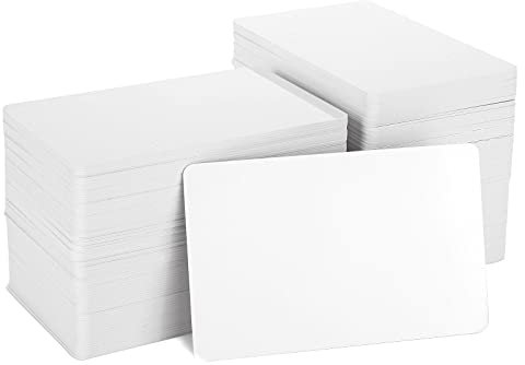 SENENQU 250 Stück weiße PVC-Karten, blanko, bedruckbar, Kunststoff, Visitenkarten, kompatibel mit allen Desktop-Kunststoffkarten-Druckern, 30 mm, 760 Micron, CR80 Kreditkartengröße, 85,5 mm x 54 mm