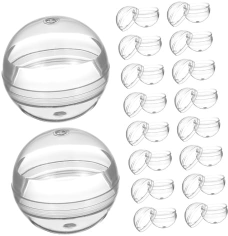 Didiseaon 100pcs Balls Clear Filled Bingo Balls Hollow Empty Pong Balls for Raffle Vending Machine Capsule 28MM
