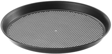 HENDI Moules à pizza, plateaux de four à pizza, ronds, perforées, idéaux pour une cuisson uniforme des pizzas, ø260x(H)25 mm, acier au carbone recouvert d'oxyde de fer