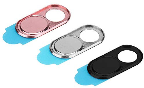 Laptop Camera Cover Slider Pink Laptop Camera Cover Slider Metal 3Pcs Metal Lens Cap Camera Privacy Protect Sticker Webcam Cover for Smartphone Tablets(Mixed) (silver black powder mixed color)