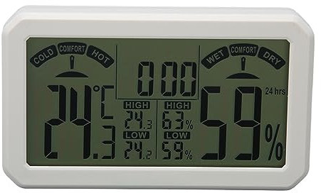 LCD-Display, Digitales Elektronisches Temperatur- und Feuchtigkeitsmessgerät, Wandmontage für Gewächshaus Im Keller