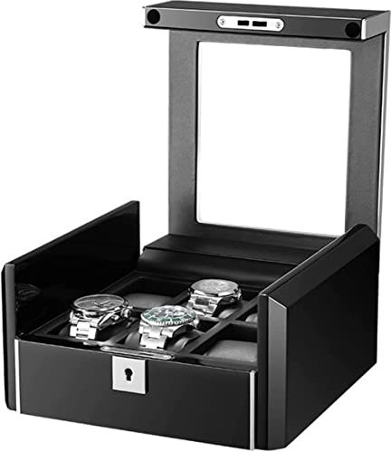SaVgu Scatola di Gioielli da Uomo Scatole Porta Orologi Nere Scatole Porta Orologi di Lusso 6 Griglie Porta Orologi Scatole Porta Orologi (Colore : 1)