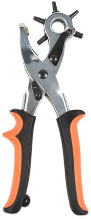 Lochzange für Leder, Ledergürtel Puncher, Gürtelstanzzange, Revolverlochzange, Langlebig und Arbeitssparend, für Uhrengürtel, Gürtel, Stoff, Karton, Schuhe, Geldbörsen, Kleidung