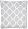VelvetHome Deluxe Kissenbezug 80x80 cm 1teilig Made in EU Hohe Qualität Kopfkissenbezug mit Reißverschluss 100% Baumwolle Kissenhülle 80x80 Marokko Weiß & Grau