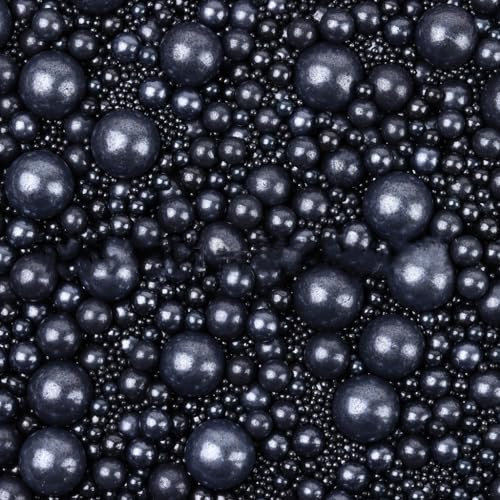 Essbare Süßigkeiten Kuchen Dekoration Schwarz Perlen 120G Geburtstag Halloween Thanksgiving Weihnachtsfeier Team Abendessen Kuchen Papier Tasse Kuchen Dessert Keks Zucker Streuen