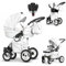Kinderwagen-Set Craft Eco 5 in 1 inkl. Sportsitz, Autositz, Iso Base und Zubehör - 17 Teile - in 16 Farben
