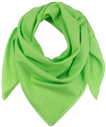 fashionchimp BASIC-Baumwolltuch in Uni-Farben, Unisex-Halstuch aus 100% Baumwolle, quadratisch, Damen und Herren (Apfelgrün)