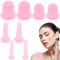 Asfrode 8 Pcs Schröpfgläser Silikon, Schröpfgläser aus Silikon, Schröpfen Silikon Schröpfen Cups Massagegeräte Tools Set für Körper und Gesicht Schröpfen gegen Cellulite Verspannungen Falten (Rosa)